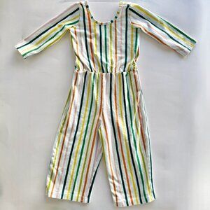 Alice + Ames Stripe Jumpsuit | Long Sleeve Wide Leg | Multi | 3T